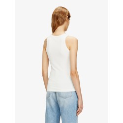 Slim fit ribbed tank top with metal Oval D