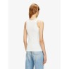 Slim fit ribbed tank top with metal Oval D
