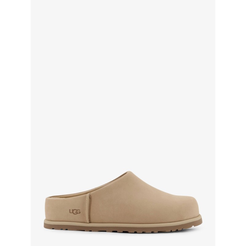 Nubuck sandals with engraved logo on the side