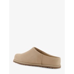 Nubuck sandals with engraved logo on the side