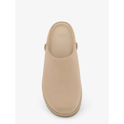Nubuck sandals with engraved logo on the side