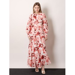 Linen and cotton blend long dress