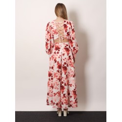Linen and cotton blend long dress