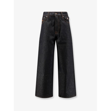 Baggy blue denim jeans