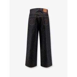 Baggy blue denim jeans