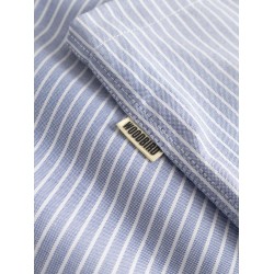 Wbwang Ox Flower striped cotton shirt