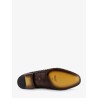 Unique leather loafers with woven detail