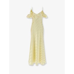 Striped satin long dress