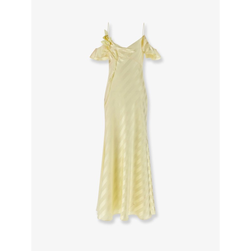Striped satin long dress