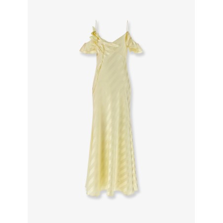 Striped satin long dress