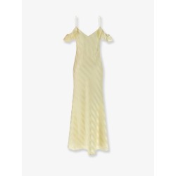 Striped satin long dress