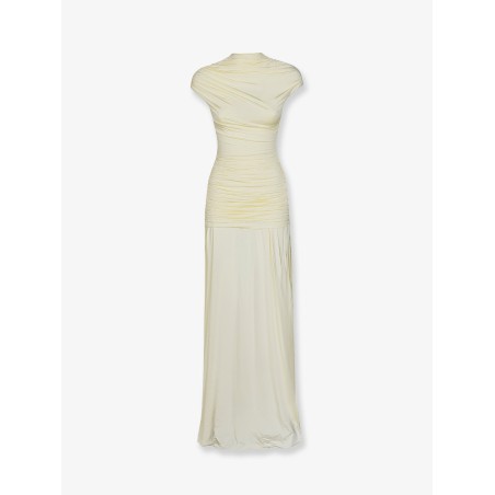 Draped jersey long dress