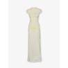 Draped jersey long dress