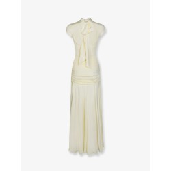 Draped jersey long dress