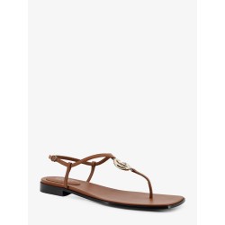Lifford leather sandals with metal GG logo