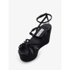 Nyra leather and raffia sandals