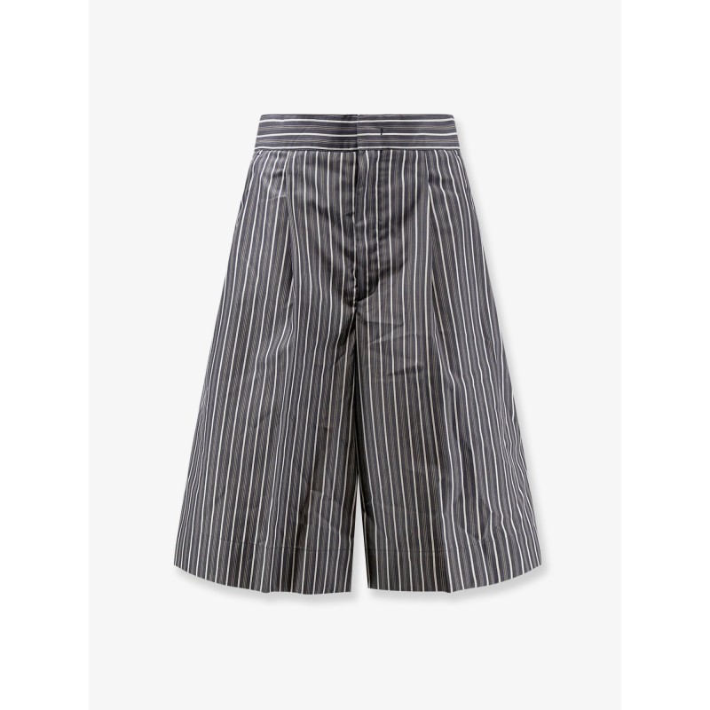 Henna striped cotton bermuda shorts
