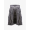 Henna striped cotton bermuda shorts