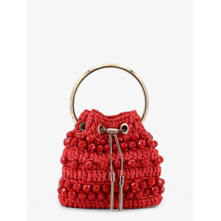 Bon Bon raffia bucket bag