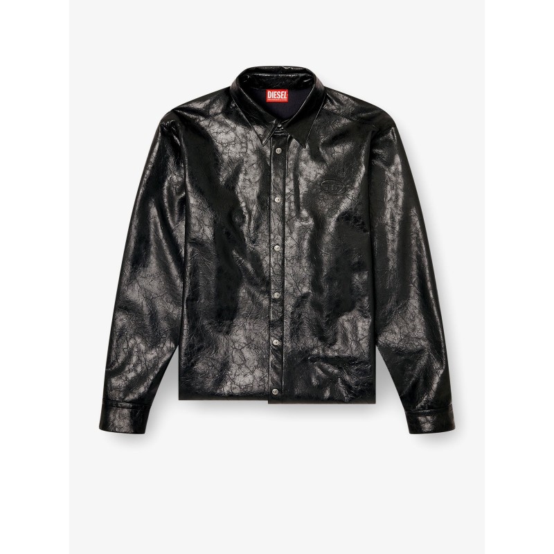 S-Simply-Qmbu faux-leather shirt
