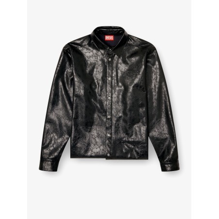 S-Simply-Qmbu faux-leather shirt