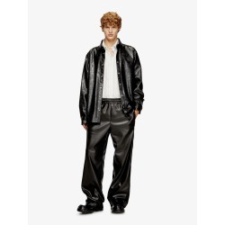 S-Simply-Qmbu faux-leather shirt