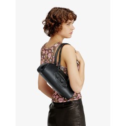 1DR python effect leather shoulder bag