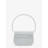 1DR denim shoulder bag with rhinestone D logo