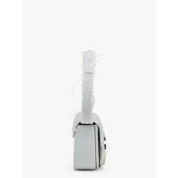 1DR denim shoulder bag with rhinestone D logo