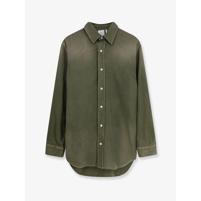 Cotton shirt with Dior patch