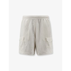 Nylon bermuda shorts with logo patch