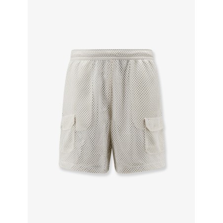 Nylon bermuda shorts with logo patch