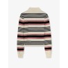 Striped cotton polo sweater