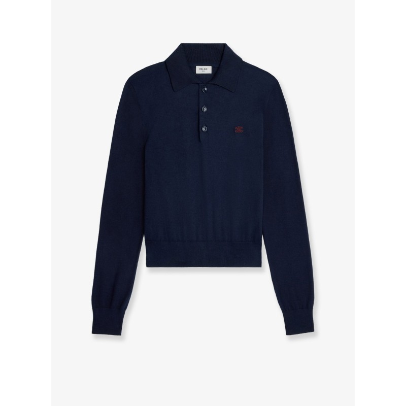 Cotton polo sweater