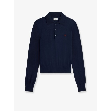 Cotton polo sweater