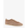 Leather sneakers with stitching detail