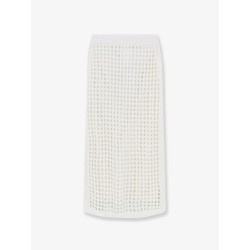 Mxpgeode perforated cotton skirt