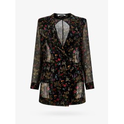 Silk blazer with floral print