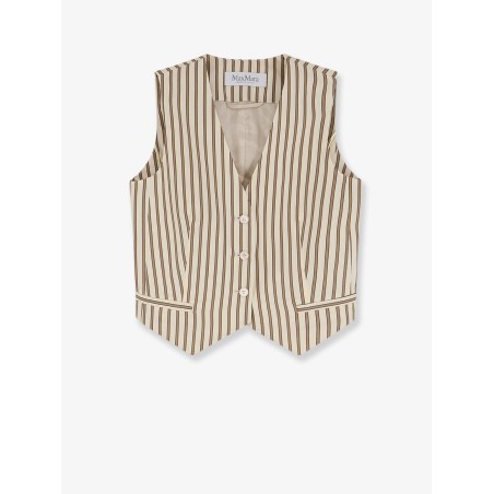 Mxmfauno striped cotton and silk vest