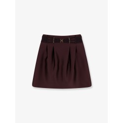 Satin mini skirt