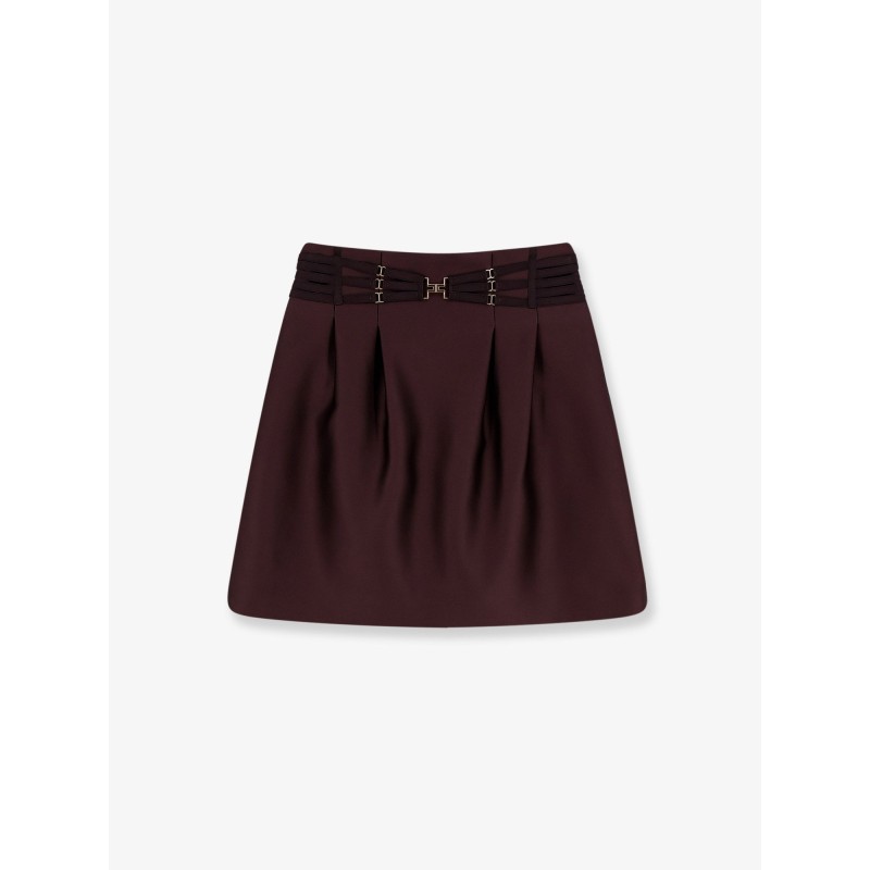 Satin mini skirt