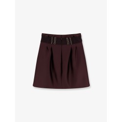 Satin mini skirt