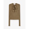 Ribbed cotton blend sweater