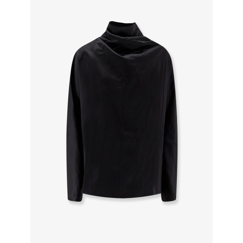 Cowl Neck viscose and linen shirt