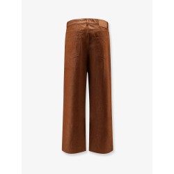Baggy brown denim trousers