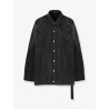 Waxed black denim jacket