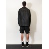 Waxed black denim jacket