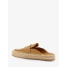 Belinda leather and raffia sandals