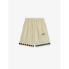 Viscose blend bermuda shorts with logo print