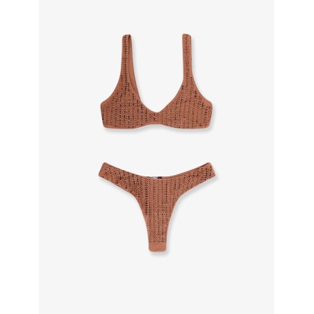 Nylon bikini with all-over rhinestones